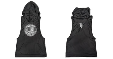 Men's TF Sleeveless Black Hoodie
